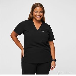 Figs Catarina Scrub Top XL Black